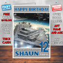 Personalised Star Destroyer 2 INSPIRED THEME Movie Birthday Card (SA)