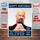 Personalised Stone Cold Steve Austin 2 WWE Inspired Style Birthday Card (SA)