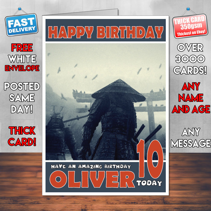 Personalised Sucker Punch Samurai INSPIRED THEME Movie Birthday Card (SA)