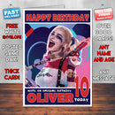 Personalised Suicide Squad Harley Quinn 2 INSPIRED THEME Movie Birthday Card (SA)