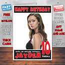 Personalised Summer Glau 1 Celebrity Inspired Style Birthday Card (SA)