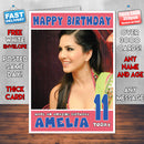 Personalised Sunny Leone 1 Bollywood Inspired Style Birthday Card (SA)