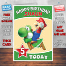 Personalised Super Mario 4 Birthday Card (SA)