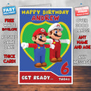 Personalised Super Mario 6 Birthday Card (SA)