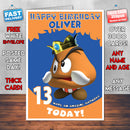 Personalised Super Mario Cast Birthday Card (SA)