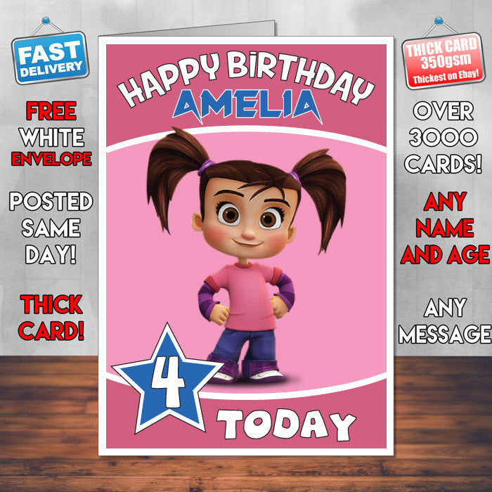 Personalised Super Why 1 Birthday Card (SA)