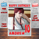 Personalised Susan Coffey 2 Celebrity Inspired Style Birthday Card (SA)