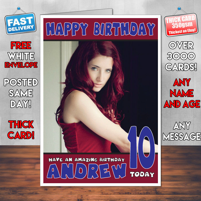 Personalised Susan Coffey 3 Celebrity Inspired Style Birthday Card (SA)