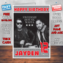 Personalised Swedish House Mafia 2 INSPIRED THEME Music Birthday Card (SA)