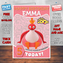 Personalised TWIRLYWOOS 2 Style Theme Personalised Kidshows Birthday Card (SA)
