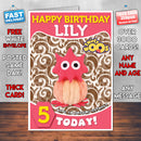 Personalised TWIRLYWOOS 9 Style Theme Personalised Kidshows Birthday Card (SA)