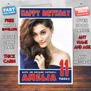 Personalised Taapsee Pannu 1 Bollywood Inspired Style Birthday Card (SA)