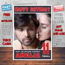 Personalised Tera Suroor 2 Bollywood Inspired Style Birthday Card (SA)