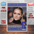 Personalised Teresa Palmer 2 Celebrity Inspired Style Birthday Card (SA)