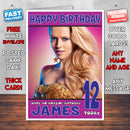 Personalised Teresa Palmer 3 Celebrity Inspired Style Birthday Card (SA)