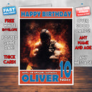 Personalised The Dark Knight Rises Bane INSPIRED THEME Movie Birthday Card (SA)
