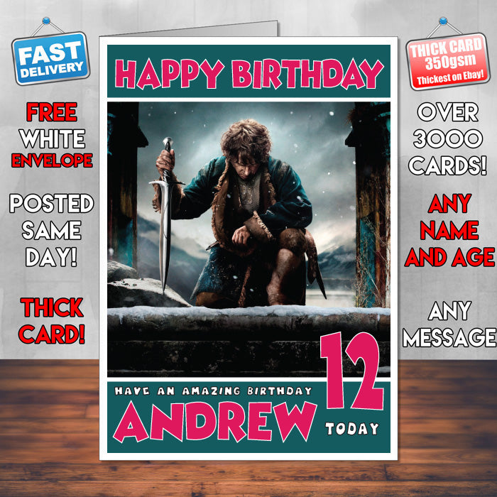 Personalised The Hobbit The Battle Of The Five Armies 2 INSPIRED THEME Movie Birthday Card (SA)