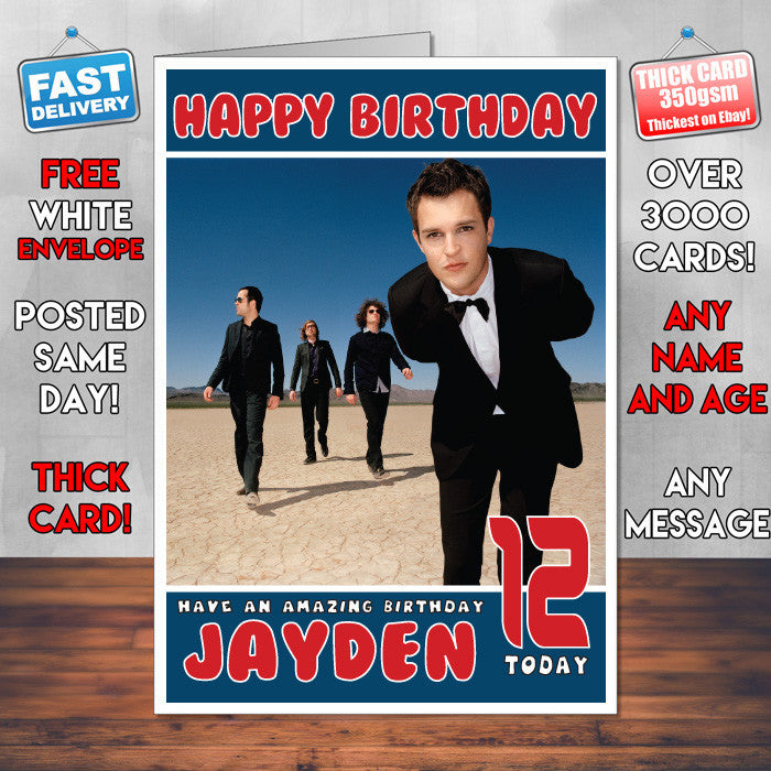 Personalised The Killers 2 INSPIRED THEME Music Birthday Card (SA)