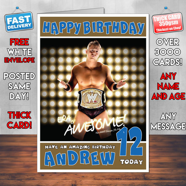 Personalised The Miz 2 WWE Inspired Style Birthday Card (SA)
