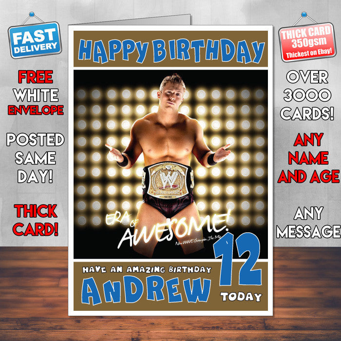 Personalised The Miz 2 WWE Inspired Style Birthday Card (SA)