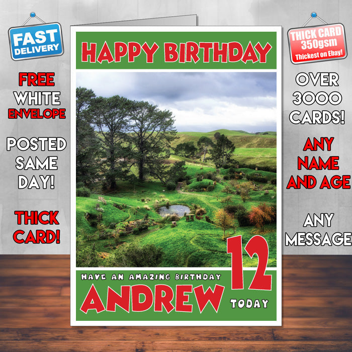 Personalised The Shire 2 INSPIRED THEME Movie Birthday Card (SA)