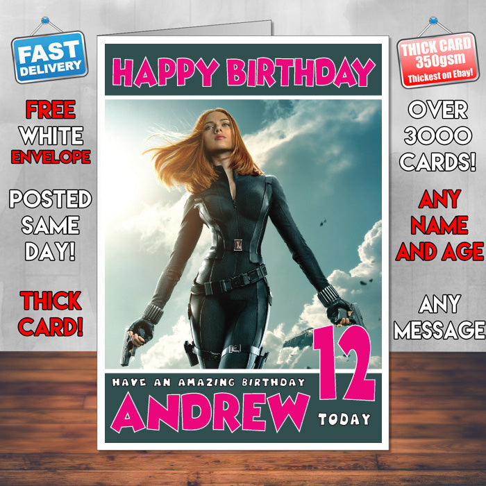 Personalised The Winter Soldier 1 INSPIRED THEME Movie Birthday Card (SA)