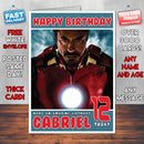 Personalised Tony Stark Iron Man 2 INSPIRED THEME Movie Birthday Card (SA)