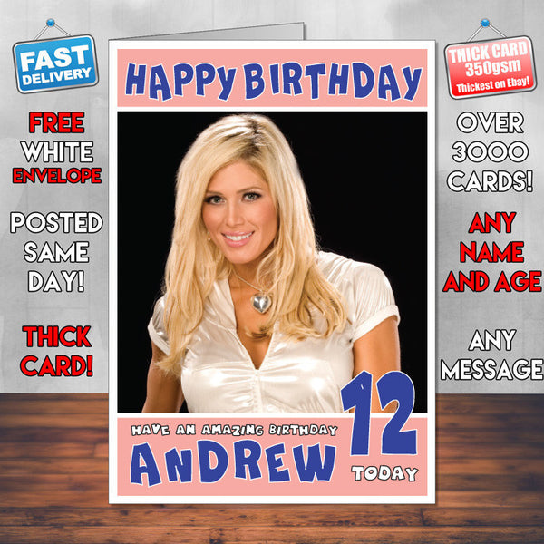 Personalised Torrie Wilson WWE Inspired Style Birthday Card (SA)
