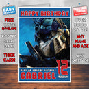 Personalised Transformers Optimus Prime Artwork INSPIRED THEME Movie Birthday Card (SA)
