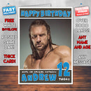 Personalised Triple H 1 WWE Inspired Style Birthday Card (SA)