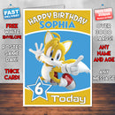 Personalised Two Tailed Fox 2 Birthday Card (SA)