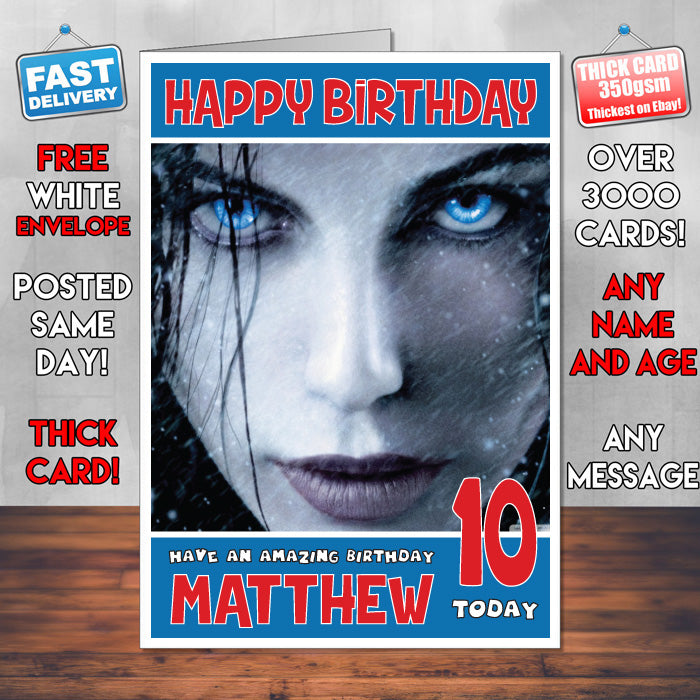 Personalised Underworld Awakening 2012 Inspired Theme Movie Birthday Card