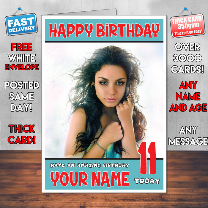 Personalised Vanessa Hudgens 1 Celebrity Inspired Style Birthday Card (SA)