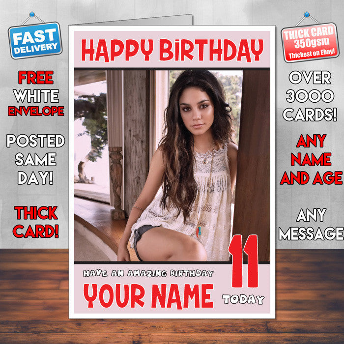 Personalised Vanessa Hudgens 2 Celebrity Inspired Style Birthday Card (SA)