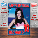 Personalised Victoria Justice 6 Celebrity Inspired Style Birthday Card (SA)