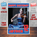 Personalised Violinist 1 INSPIRED THEME Music Birthday Card (SA)