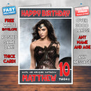 Personalised Wonder Woman Gal Gadot INSPIRED THEME Movie Birthday Card (SA)