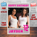 Personalised T A T U 2 INSPIRED THEME Music Birthday Card (SA)