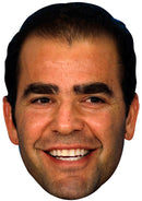 PETE SAMPRAS JB - Tennis Fancy Dress Cardboard Celebrity Party Face Mask