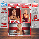 Pete Dunne KE Inspired Style Personalised Wrestling WWE Birthday Card