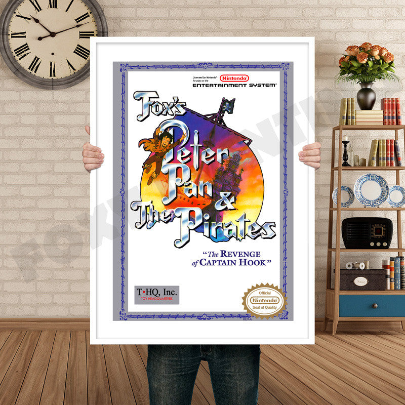 Peter Pan And The Pirates Retro GAME INSPIRED THEME Nintendo NES Gaming A4 A3 A2 Or A1 Poster Art 437