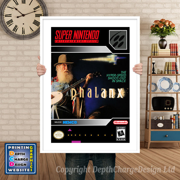Phalanx Super Nintendo Game Inspired Theme Retro Gaming Poster