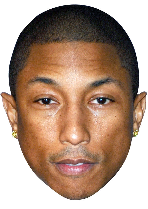 PHARRELL WILLIAMS JB - Music Star Fancy Dress Cardboard Celebrity Party Face Mask