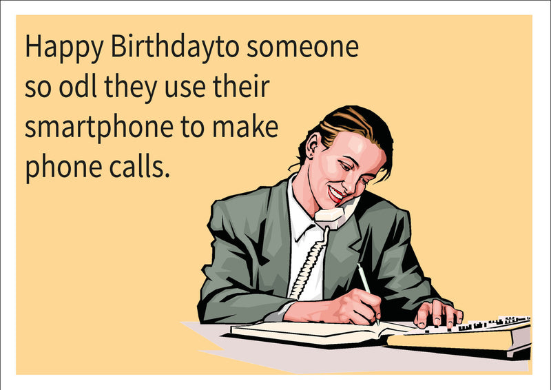 Phone Call INSPIRED Adult Personalised Birthday Card Birthday Card