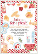 10 X Personalised Printed Picnic INSPIRED STYLE Invites