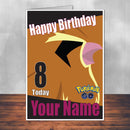 Pidgey Vector Pokemon Go THEME INSPIRED Kids Adult Personalised Birthday Card Birthday Card