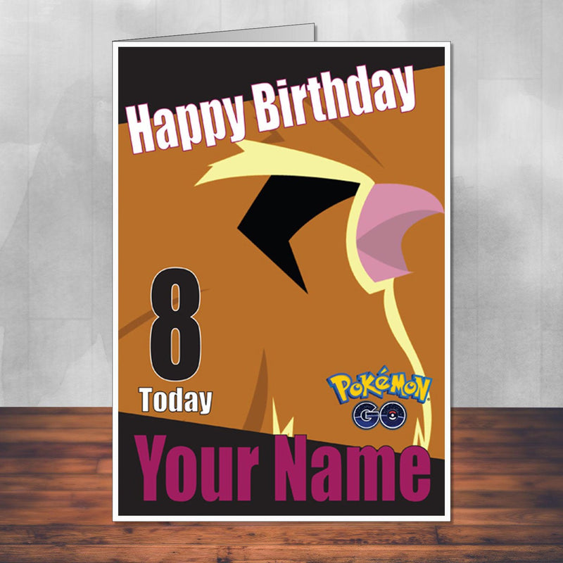 Pidgey Vector Pokemon Go THEME INSPIRED Kids Adult Personalised Birthday Card Birthday Card