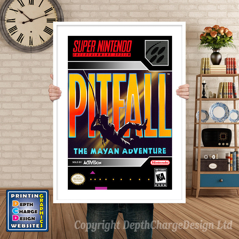 Piftall Super Nintendo GAME INSPIRED THEME Retro Gaming Poster A4 A3 A2 Or A1 – Piftall Super Nintendo Game Inspired Theme Retro Gaming Poster