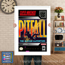 Piftall Super Nintendo GAME INSPIRED THEME Retro Gaming Poster A4 A3 A2 Or A1