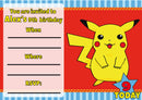 10 X Personalised Printed Boys Pikkachu Pokemon INSPIRED STYLE Invites